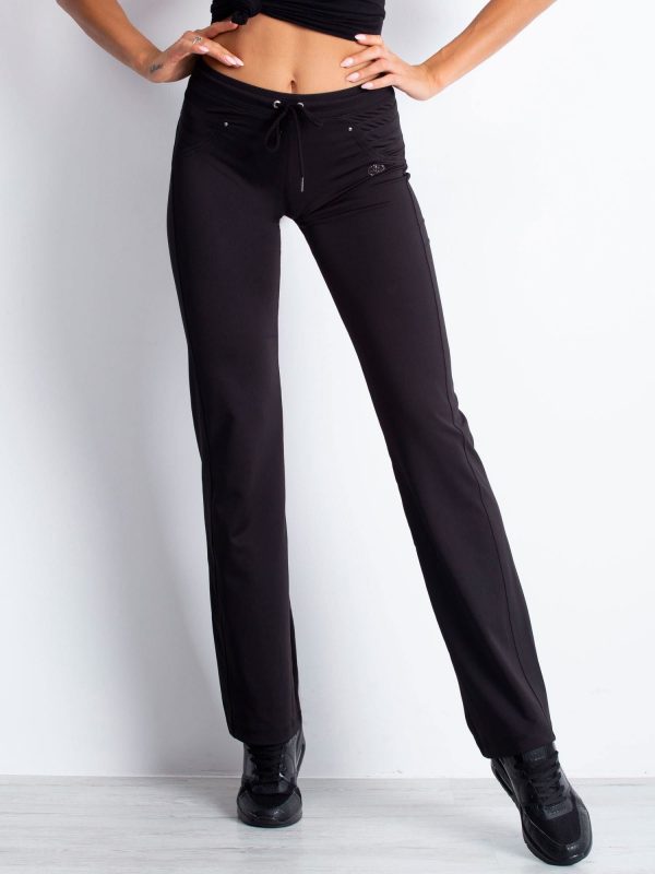 Wholesale Black sweatpants with tracksuit