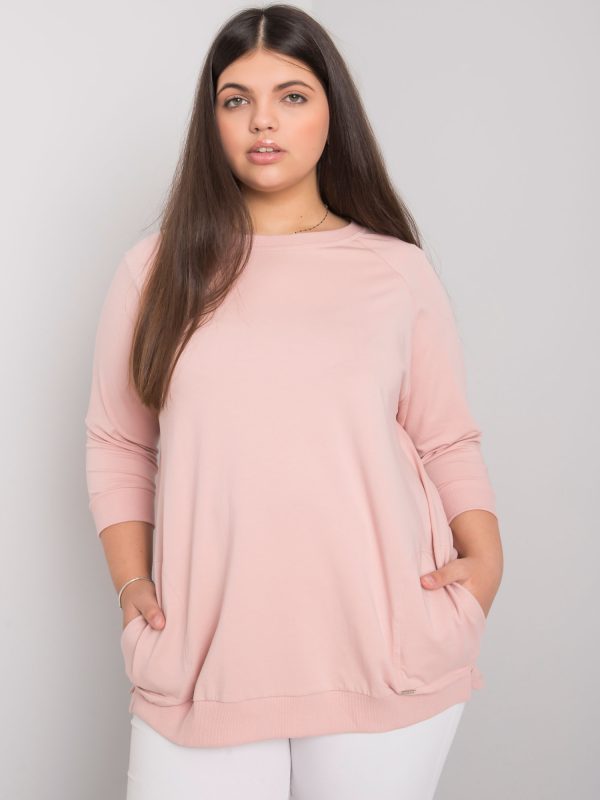 Wholesale Emma Dirty Pink Plus Size Cotton Blouse