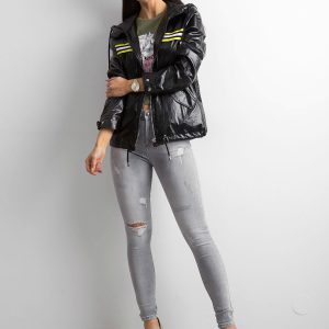 Wholesale Black Women's Hooded Transition Jacket