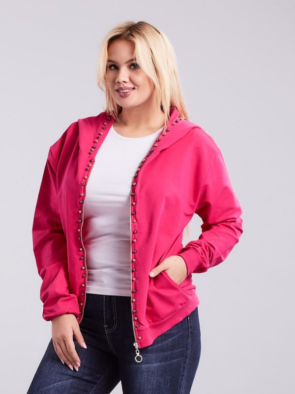 Wholesale Pink sweatshirt PLUS SIZE