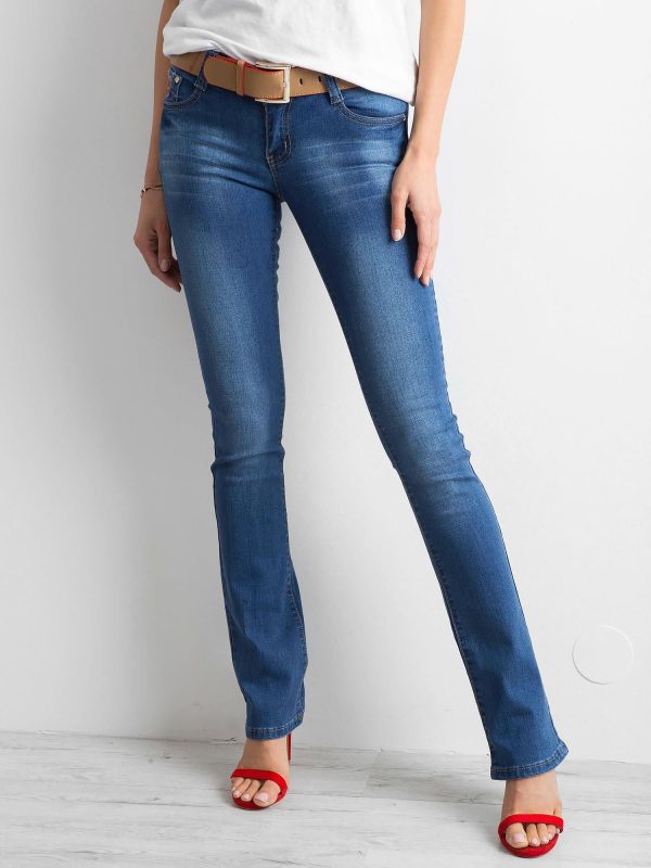 Wholesale Dark blue boot-cut jeans