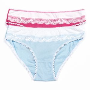 Wholesale Women's Cotton Panties with Lace 2-Pack