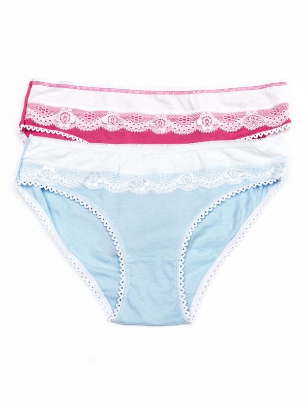 Wholesale Women's Cotton Panties with Lace 2-Pack