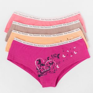 Wholesale Colorful panties shorts with print 4-pack