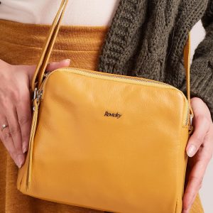 Wholesale Yellow Leather Messenger Bag