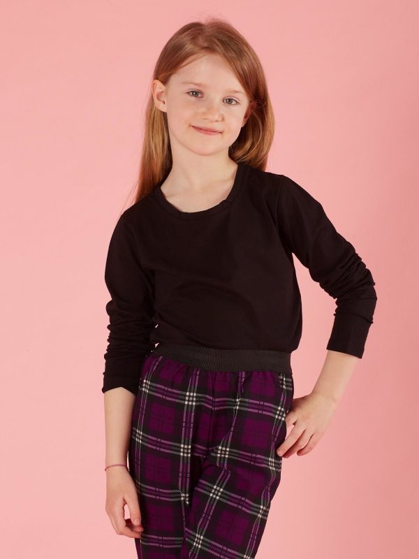 Wholesale Black girl's blouse basic