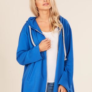 Wholesale Blue oversized sweatshirt