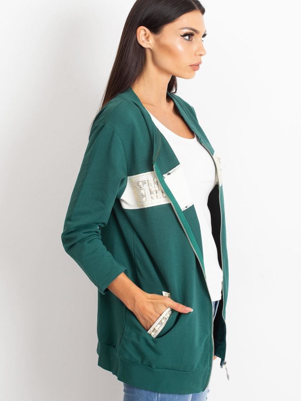 Wholesale Green sweatshirt with applique