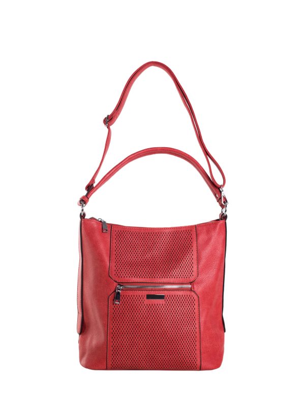 Wholesale Red Urban Eco Schultertasche aus Leder