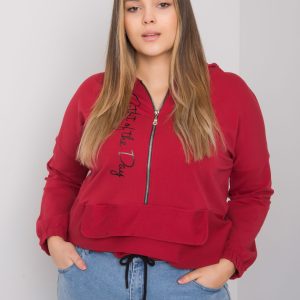 Wholesale Kaylee's burgundy plus size cardigan sweatshirt