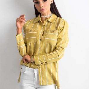 Wholesale Olive Striped Shirt