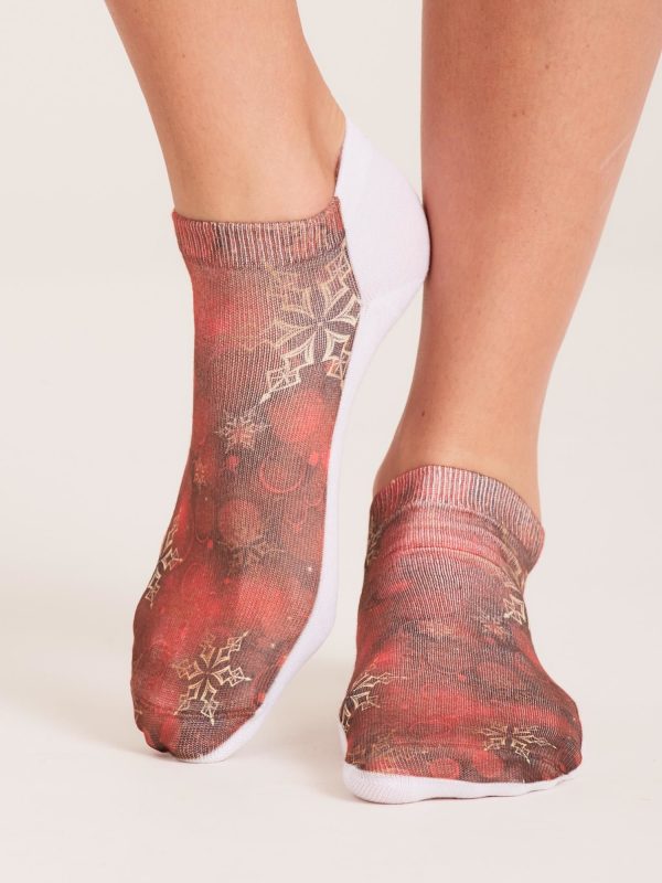 Wholesale Women's Short Socks with Christmas Print