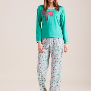 Wholesale Green Cotton Printed Pyjamas