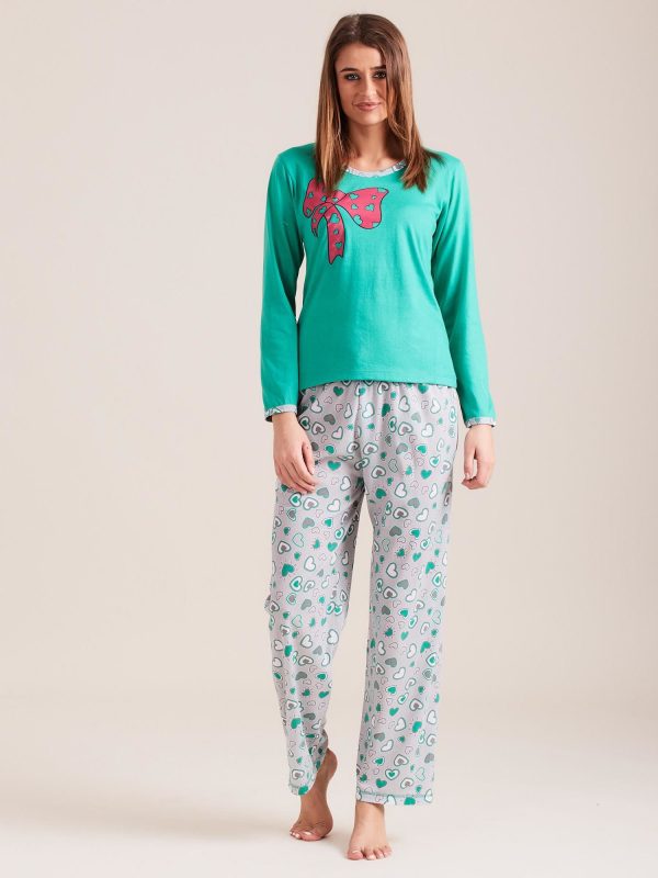 Wholesale Green Cotton Printed Pyjamas