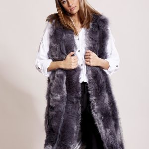 Wholesale Grey Faux Fur Vest