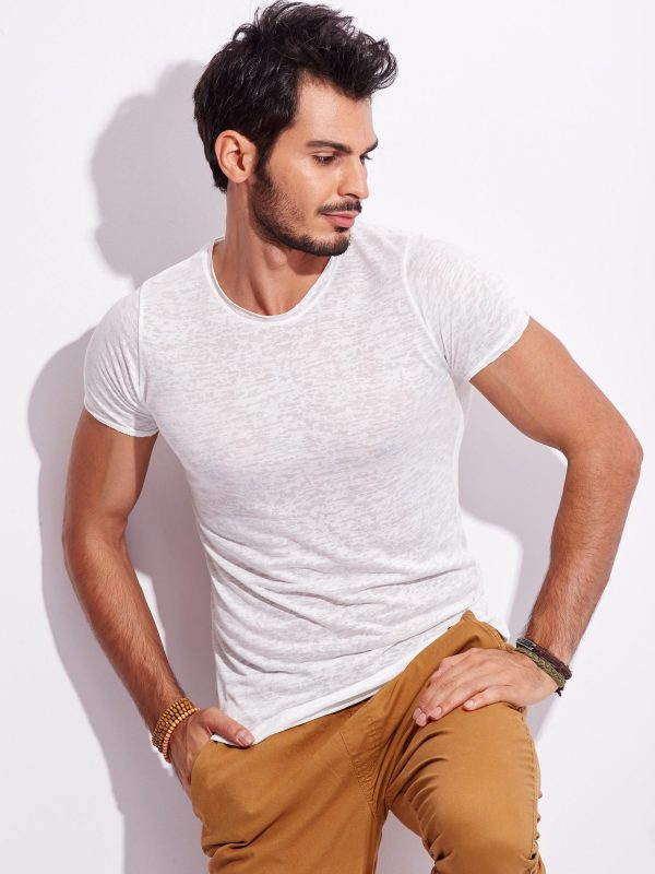 Wholesale Men's White Cotton T-Shirt