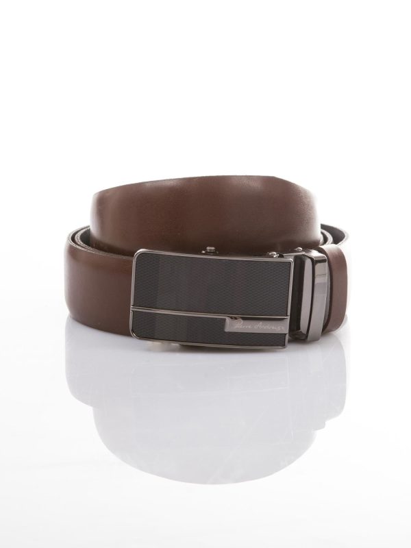 Wholesale Brown Mens Automatic Buckle Leather Strap