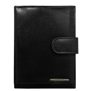 Wholesale Black Men's Leather Wallet Vertical