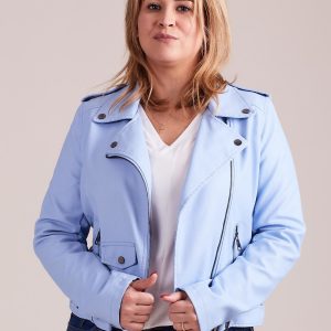 Wholesale Blue Plus Size Eco-Leather Ramone