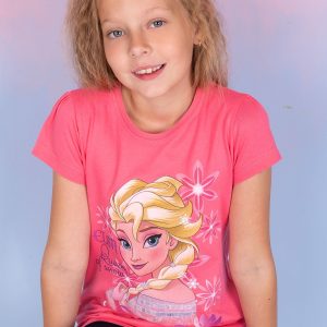 Wholesale Coral t-shirt for girl FROZEN