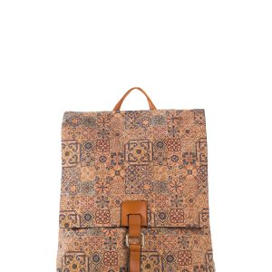 Wholesale Light Blue Women's Cork Backpack with Patterns