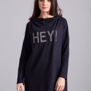 Wholesale Navy blue hooded dress