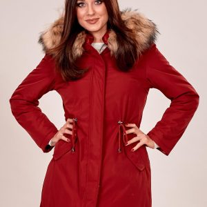 Wholesale Burgundy double-sided winter jacket