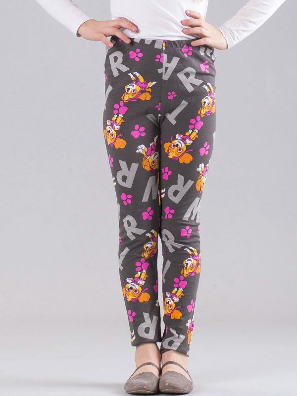 Wholesale Dark Grey Girls Leggings with PSI PATROL Print