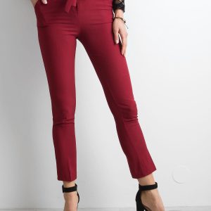 Wholesale Burgundy trousers with binding