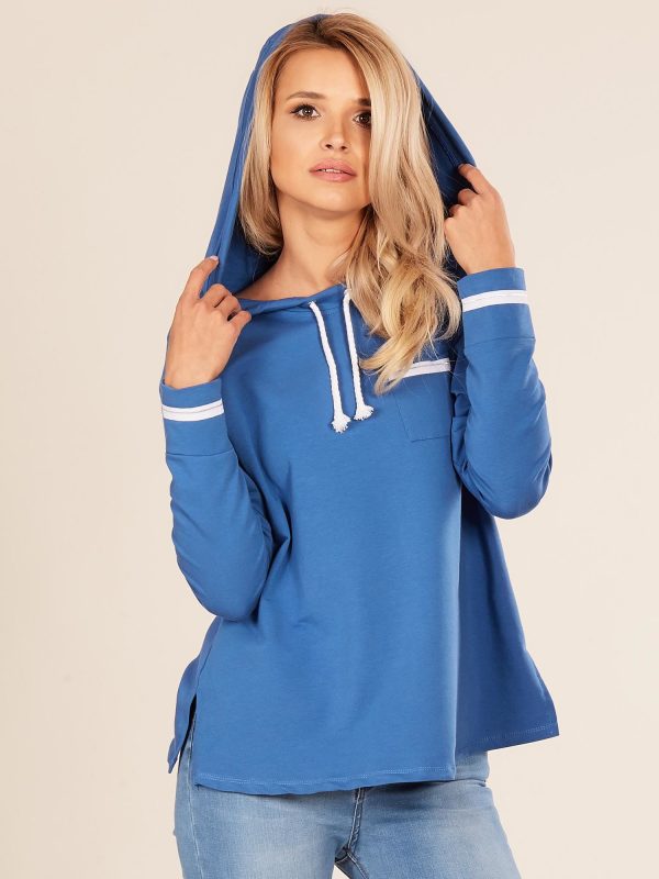 Wholesale Blue Women's Hoodie