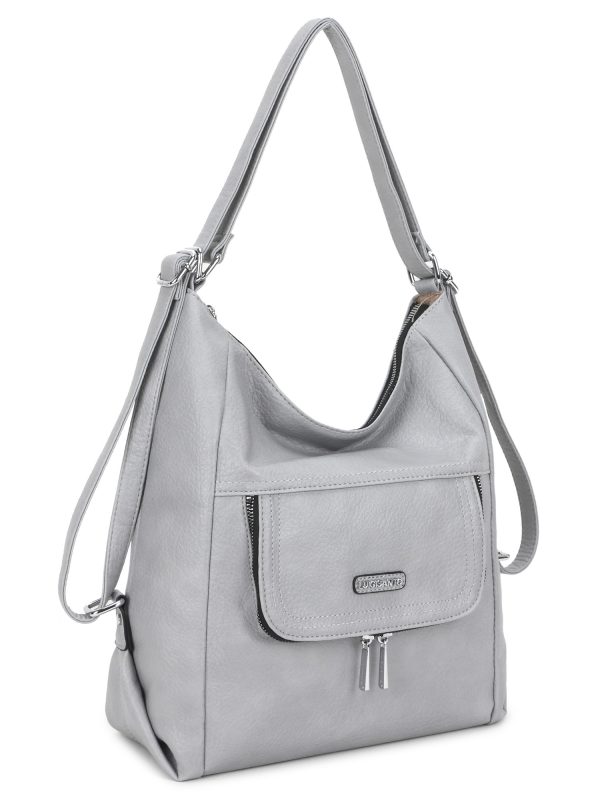 Wholesale Grey shoulder bag with pocket LUIGISANTO