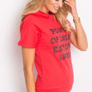 Wholesale Coral hoodie with inscription