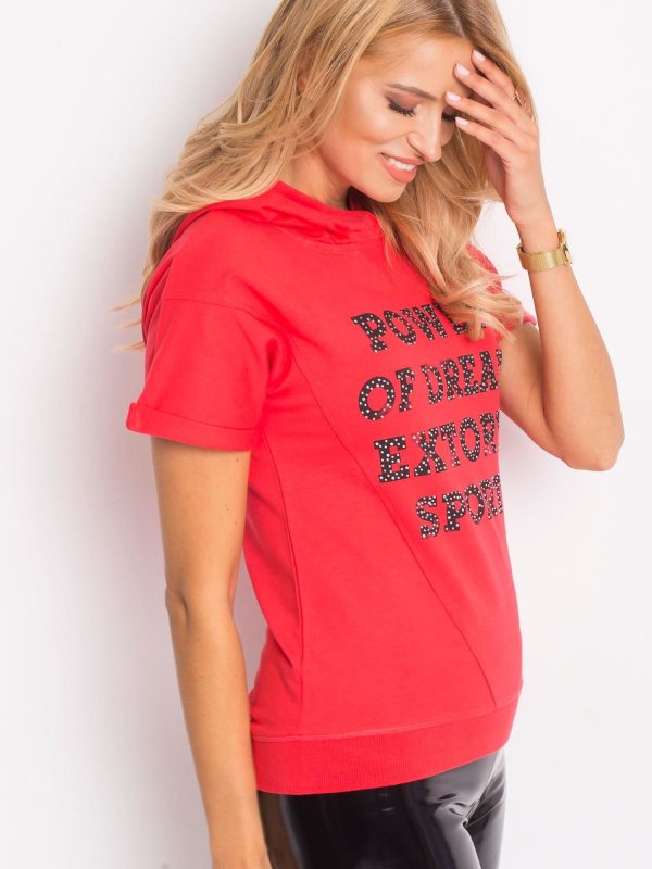 Wholesale Coral hoodie with inscription