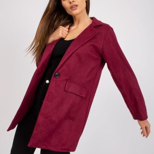 Wholesale Dark purple eco suede jacket for women by Irmina