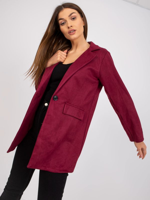 Wholesale Dark purple eco suede jacket for women by Irmina