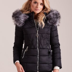 Wholesale Women's Black Quilted Jacket