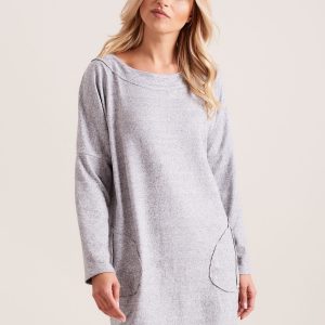 Wholesale Grey dress with pockets