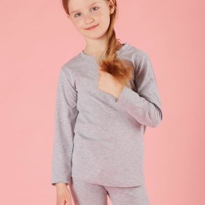 Wholesale Grey girl's blouse basic