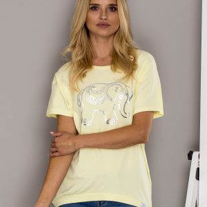 Wholesale Yellow t-shirt with elephant