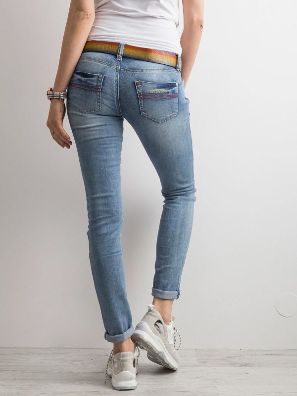 Wholesale Blue hipsters jeans