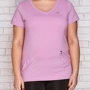 Wholesale T-shirt with pocket light purple