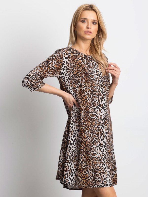 Wholesale Brown Women's Detty Dress