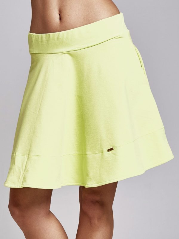 Wholesale Green skater sweatshirt skirt