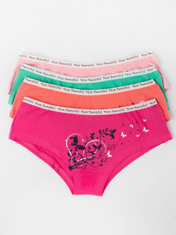 Wholesale Colorful panties print shorts 4 pairs
