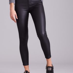 Wholesale Women's Waxed Pants Black