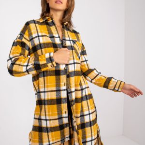 Wholesale Yellow and Black Jolanta Cotton Long Shirt