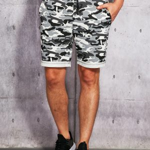 Wholesale Grey Men's Camo Shorts