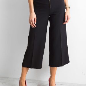 Wholesale Wide trousers with stripes black