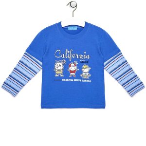 Wholesale Navy blue boy blouse with the inscription CALIFORNIA