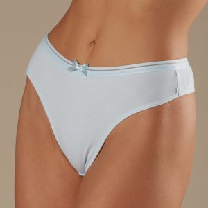 Wholesale Light blue cotton thong